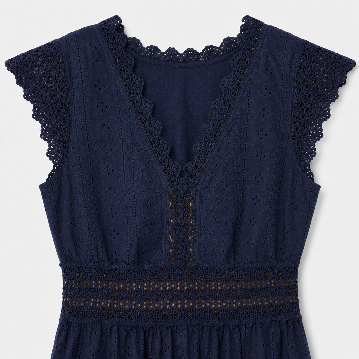 The Celine Lace Trim Dress