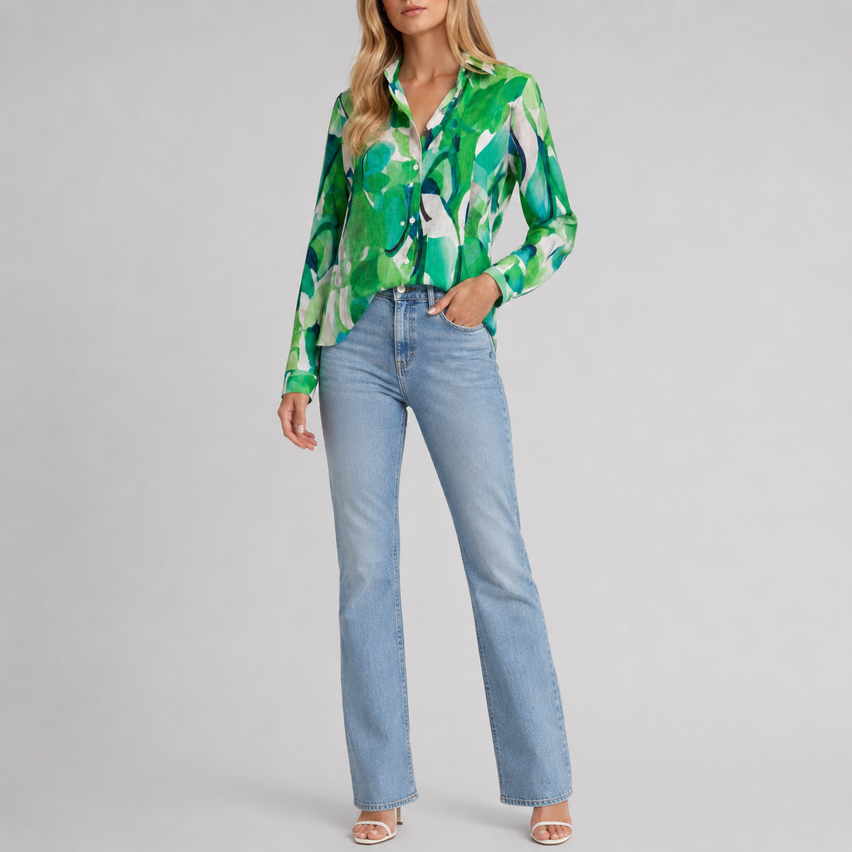 The Lisette Abstract Print Blouse